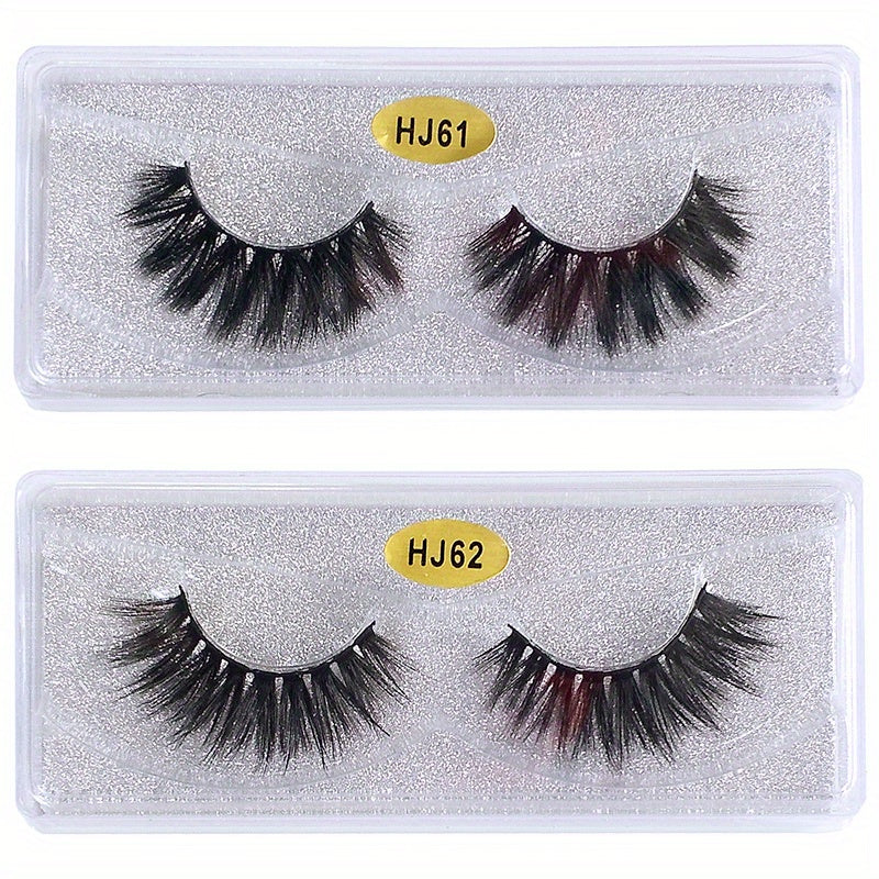 Bulk Purchase of 10 Pairs of 3D Faux Mink Eyelashes, Featuring Natural-Looking False Lashes, Thick Mink Lashes for Makeup