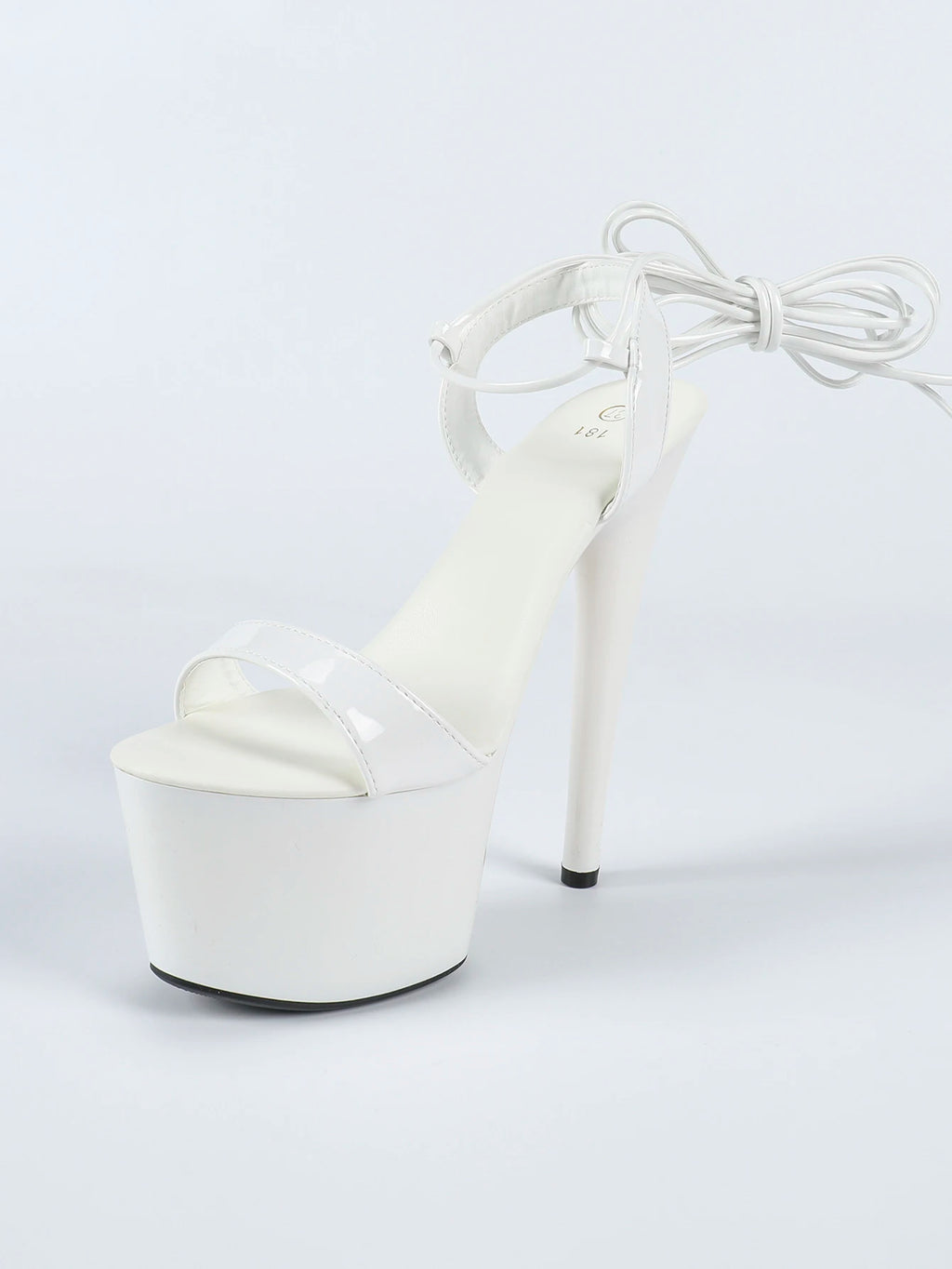 17CM Stiletto White Sandals For Women Thick Platform Sexy Lace-up Model T Show High Heels 2025 Summer Fashion Pole Dance Shoes