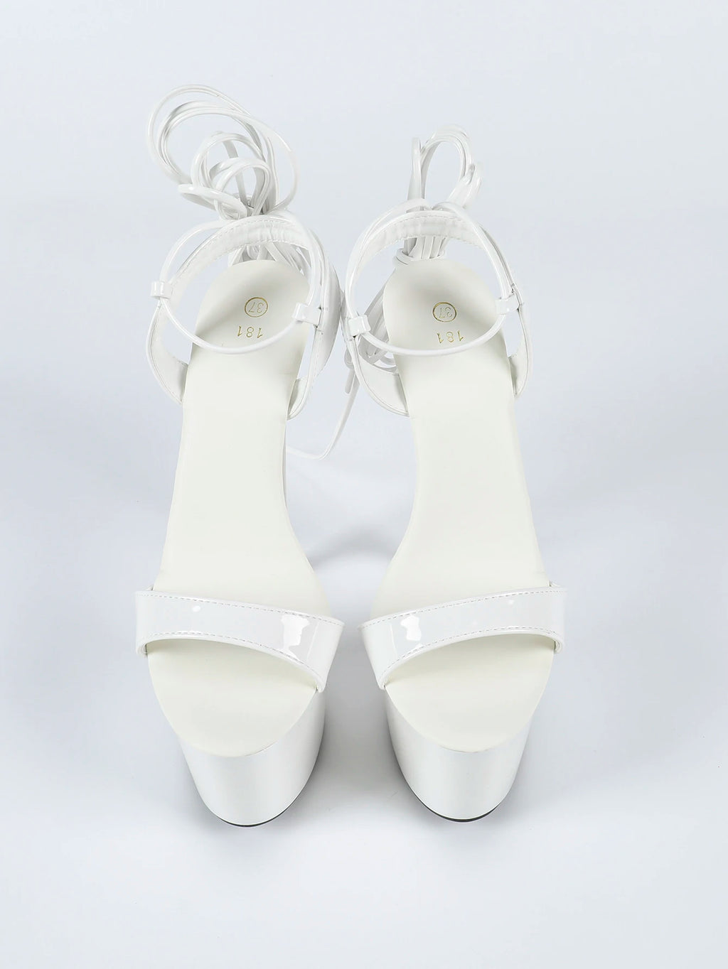 17CM Stiletto White Sandals For Women Thick Platform Sexy Lace-up Model T Show High Heels 2025 Summer Fashion Pole Dance Shoes