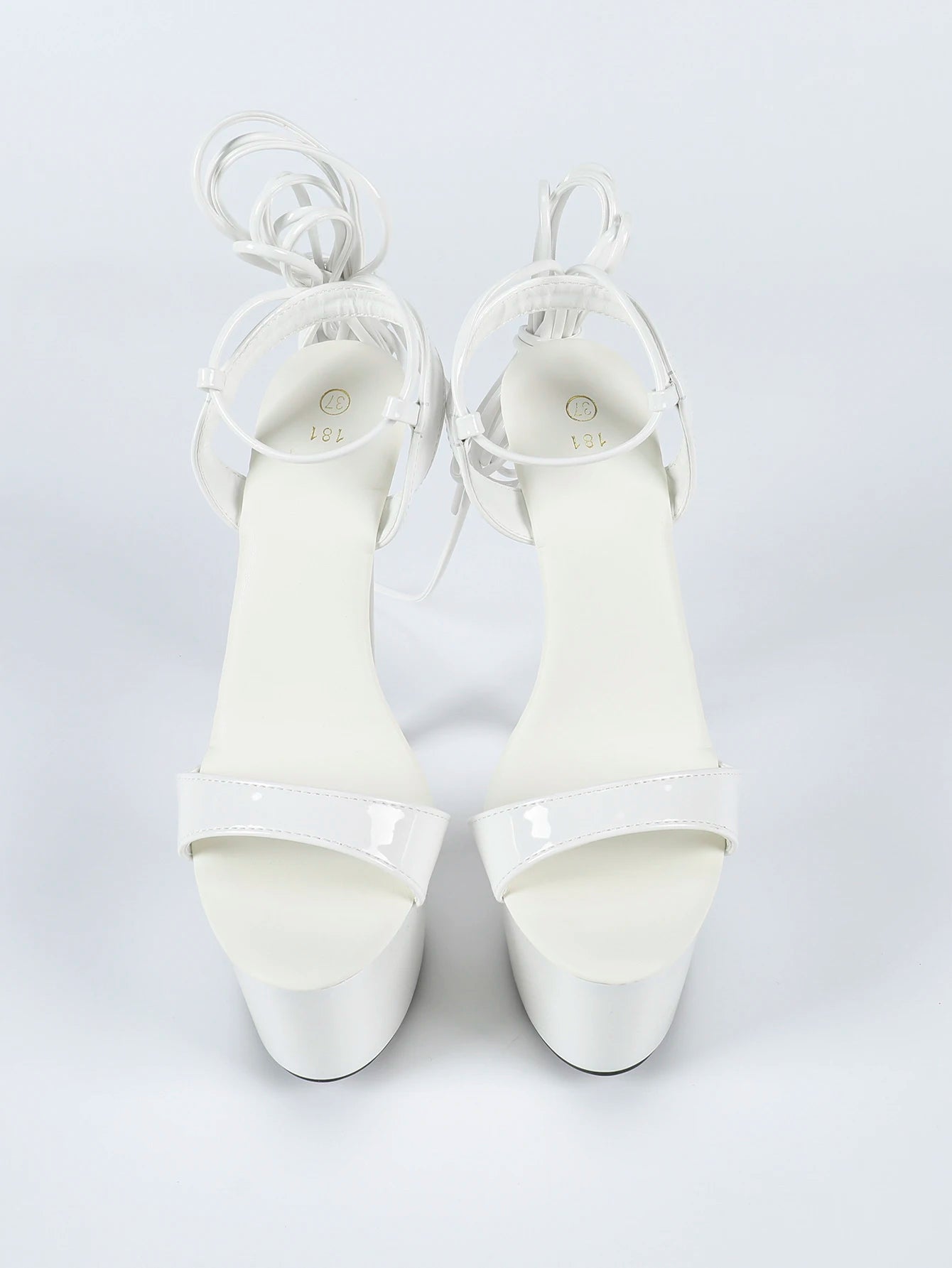 17CM Stiletto White Sandals For Women Thick Platform Sexy Lace-up Model T Show High Heels 2025 Summer Fashion Pole Dance Shoes